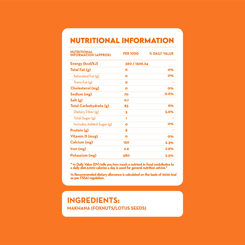 Raw Makhana Whole 100g x 3 | Triple Value Pack