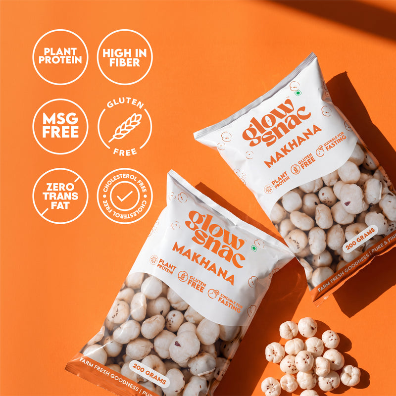 Raw Makhana Whole 200g x 2 - Double Power Pack