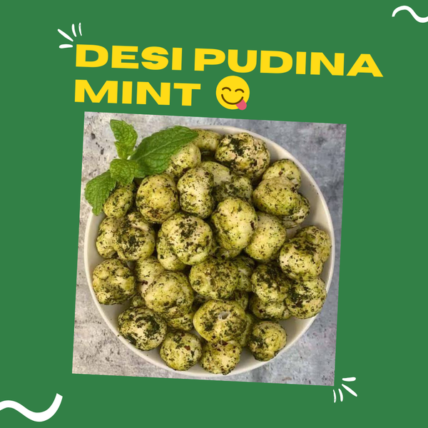 GlowSnac - Desi Pudina Mint- Flavoured Roasted Makhana 60gm