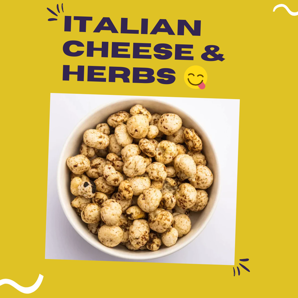GlowSnac - Italian Cheese & Herbs - Flavoured Roasted Makhana 60gm
