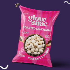 GlowSnac - Pink Salt & Pepper - Flavoured Roasted Makhana 60gm