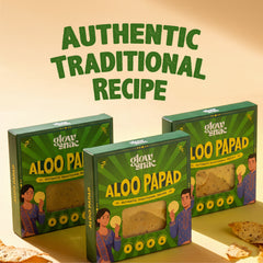 GlowSnac - ALOO PAPAD 250GM (PACK OF 3)  - Traditional Authentic Papad