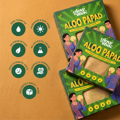 GlowSnac - ALOO PAPAD 250GM (PACK OF 3)  - Traditional Authentic Papad