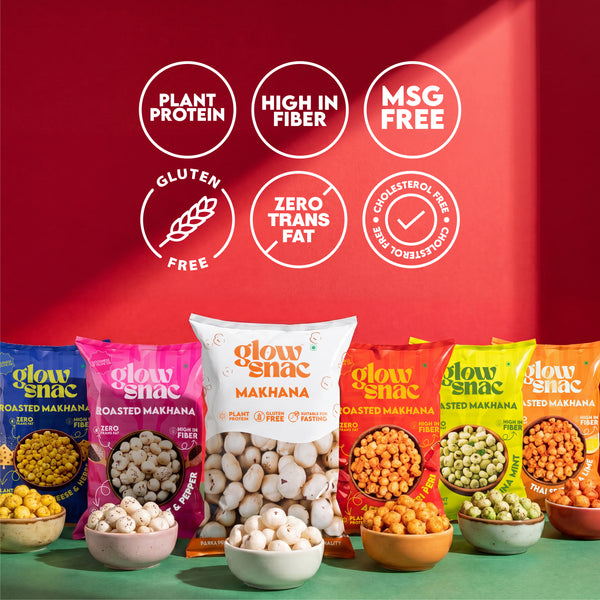 The Family Favorite Box - (Raw Makhana Whole 200g + All 5 Flavours (5 x 20g) SUPER SAVER!