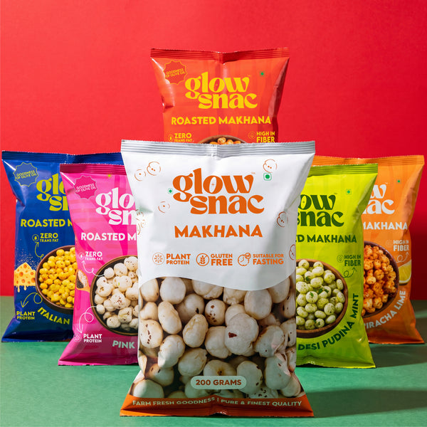 The Family Favorite Box - (Raw Makhana Whole 200g + All 5 Flavours (5 x 20g) SUPER SAVER!